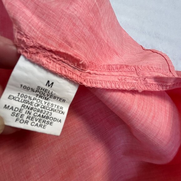 Magellan Outdoors Mens Pink Short Sleeve Fishing Shirt Medium Relaxed Mesh NWOT - Picture 8 of 8